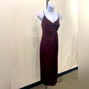 Satin Sheeth Wrap Dress